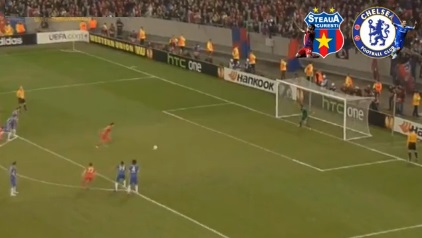 A marcat Rusescu Steaua-Chelsea  1-0