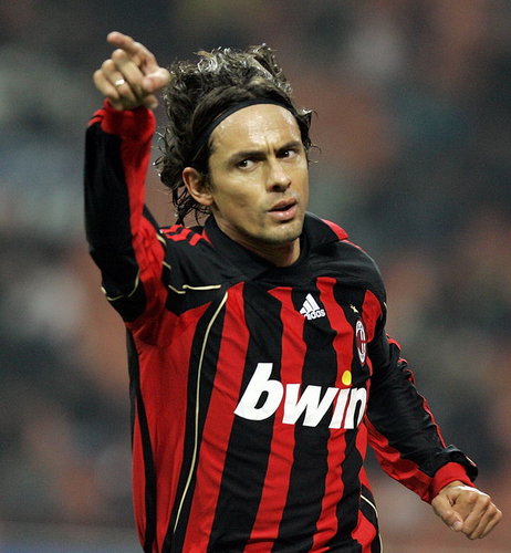 Filippo Inzaghi la final pe San Siro ca jucator